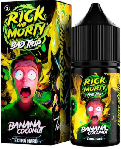 Банан Кокос 20мг Hard RICK AND MORTY BAD TRIP SALT 30мл Жидкость