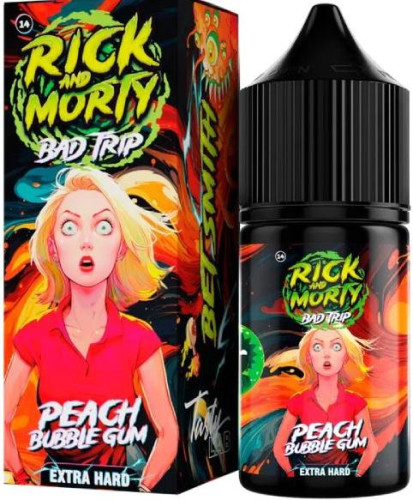 Персик Баблгам 20мг Hard RICK AND MORTY BAD TRIP SALT 30мл Жидкость