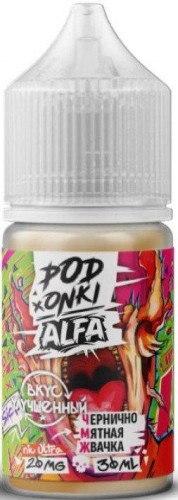Жидкость для ЭСДН ALFA VAPE&PODONKI SALT 30мл 20мг Чернично Мятная Жвачка H