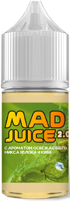 Жидкость для ЭСДН Mad juice SALT 30мл 20мг Освежающий микс яблоко и киви