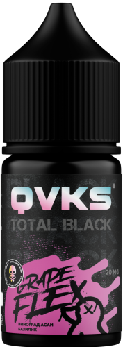 Ароматизатор для 30мл QVKS TOTAL BLACK KONSTRUKT Виноград Асаи Базилик
