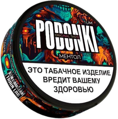 Жевательный табак PODGONKI ORIGINAL TASTE SLIM МЕНТОЛ STRONG М