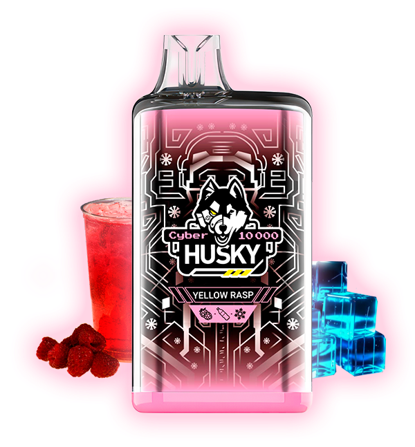 HUSKY CYBER 10000 Yellow Rasp (Малиновый лимонад)