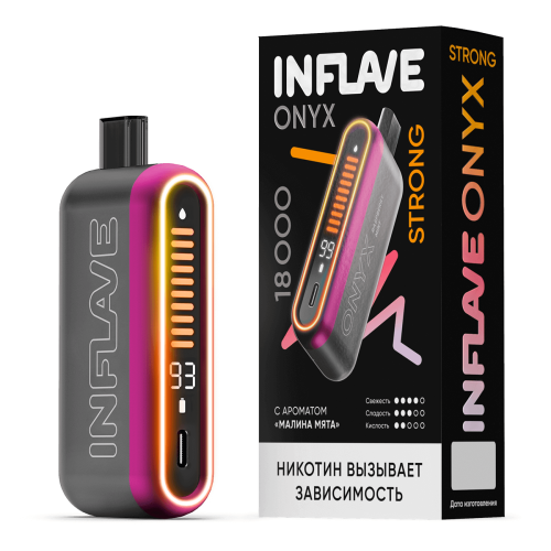 INFLAVE ONYX 18000 2% STRONG Малина Мята