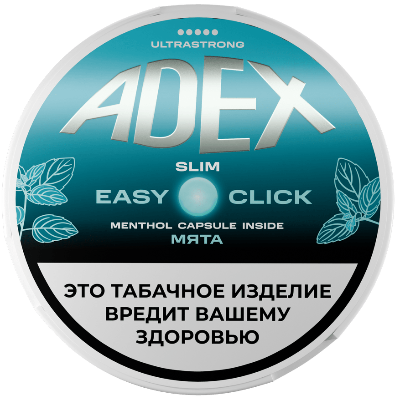 Жевательный табак ADEX CLICK 9гр. МЯТА STRONG