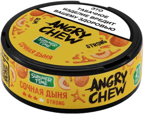 Жевательный табак ANGRY CHEW 12гр SLIM с ароматом сочной дыни STRONG М