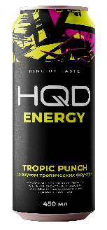 Энергетик "HQD", 0,45л, Ж/Б Tropic Punch