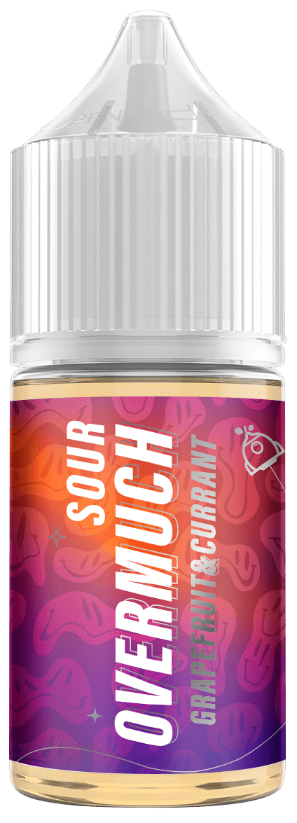 Жидкость для ЭСДН Overmuch Sour SALT 30мл 20мг Grapefruit Currant STRONG