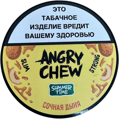 Жевательный табак ANGRY CHEW 12гр SLIM с ароматом сочной дыни STRONG М
