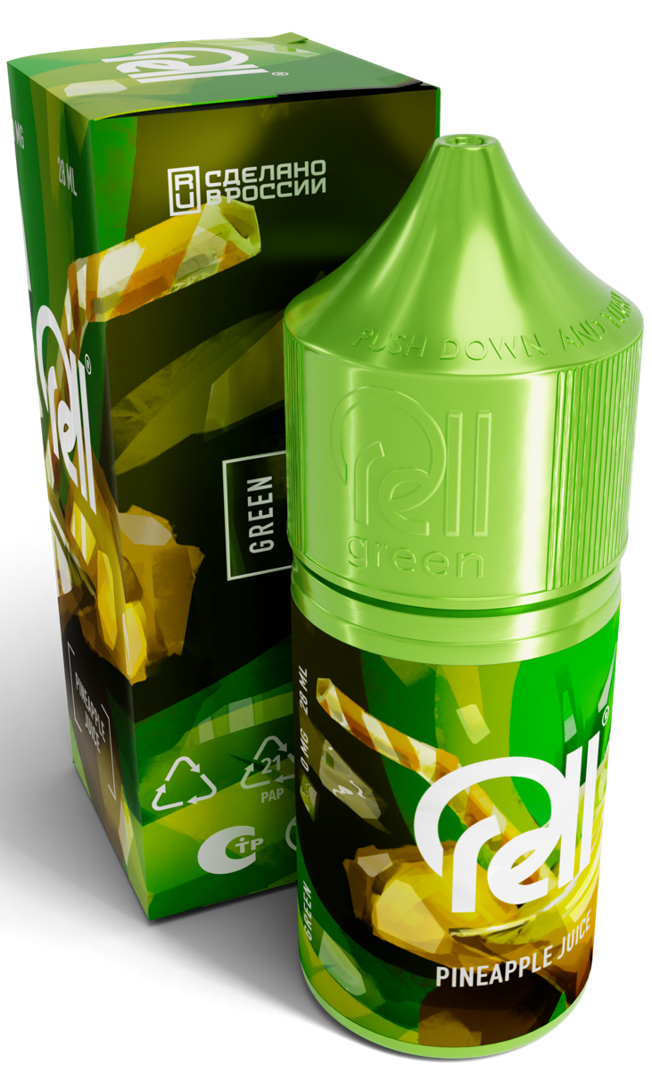 Жидкость для ЭСДН RELL GREEN 28мл 0мг Pineapple juice