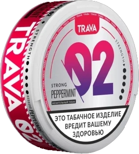 Жевательный табак TRAVA с ароматом PEPPERMINT STRONG  М
