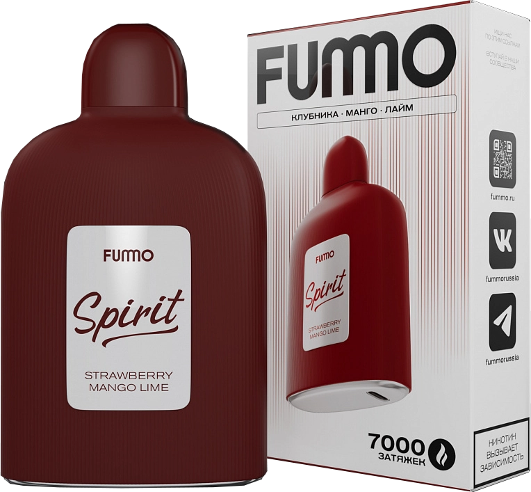 ЭСДН FUMMO SPIRIT 7000 2% Strawberry Mango Lime (Клубника Манго Лайм)