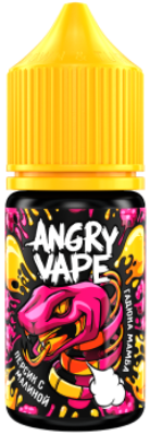 Жидкость для ЭСДН Angry Vape SALT 30мл 20мг Гадюка Мамба (Персик с малиной) STRONG