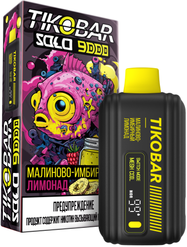 ЭСДН TIKOBAR 10000 2% Raspberry Ginger Lemonade (Малиново-Имбирный Лимонад)
