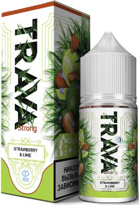 Жидкость для ЭСДН Trava SALT 30мл 20мг Strawberry Lime (Клубника-лайм-лёд ) STRONG