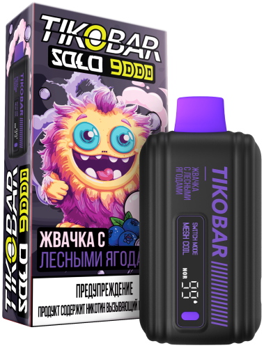 ЭСДН TIKOBAR 10000 2% Wild Berries Bubble Gum (Жвачка с Лесными Ягодами)