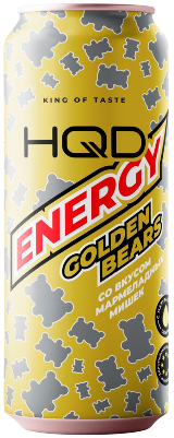 Энергетик "HQD", 0,45л, Ж/Б Golden Bears