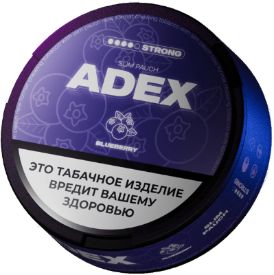 Жевательный табак ADEX SLIM 9гр. БЛЮБЕРРИ STRONG