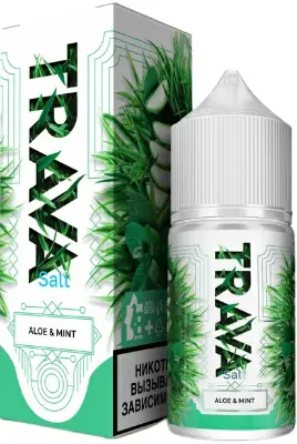 Жидкость для ЭСДН Trava SALT 30мл 20мг Aloe Mint (Алоэ-Мята)