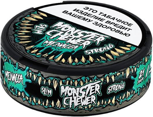 Жевательный табак MONSTER CHEWER 10гр SLIM Мелисса STRONG М