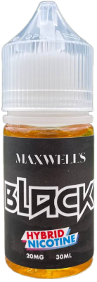 Жидкость для ЭСДН Maxwells HYBRID SALT 30мл 20мг BLACK (Терпкий табак)