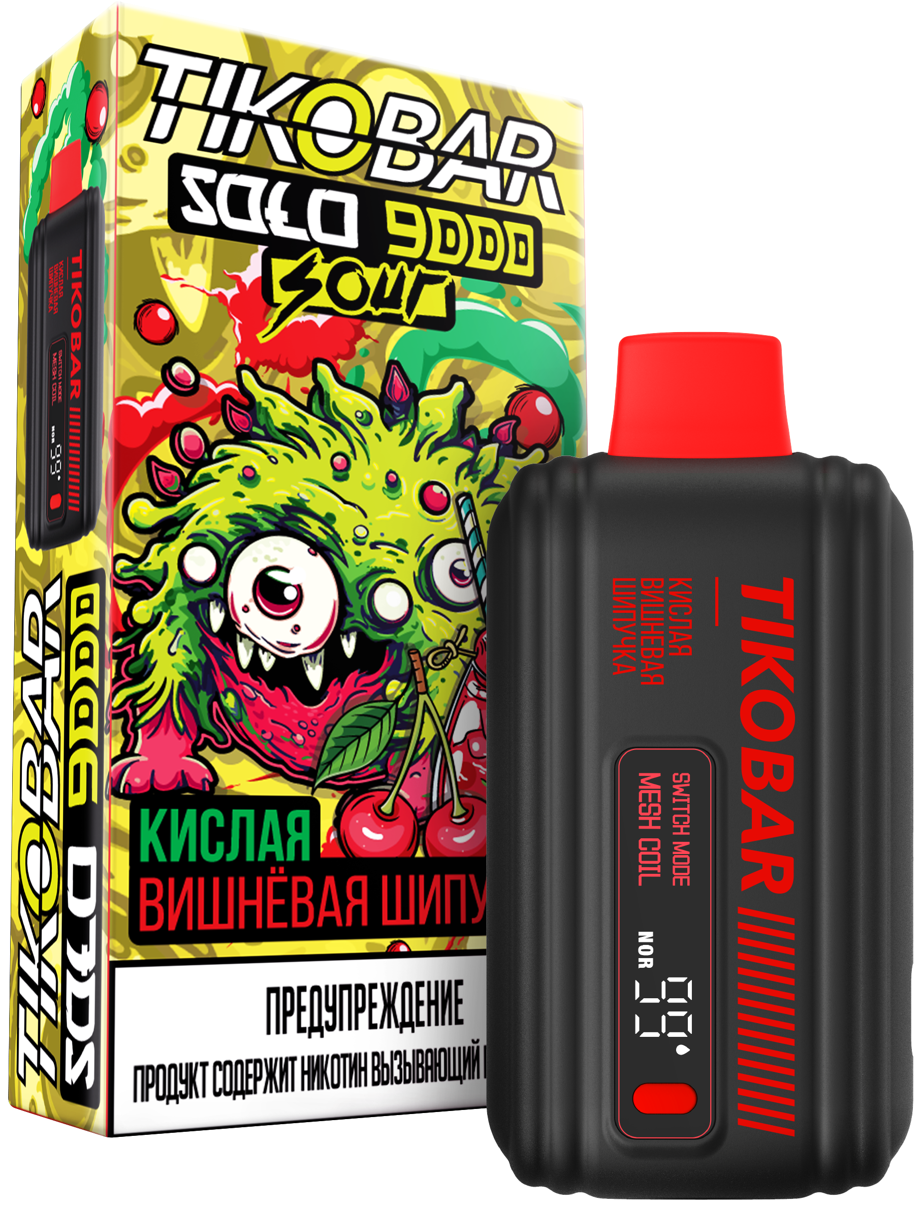 ЭСДН TIKOBAR 10000 2% Sour Fizzy Cherry (Кислая Вишневая Шипучка)