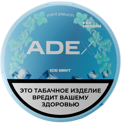 Жевательный табак ADEX MINI 9гр. АЙС МИНТ MEDIUM