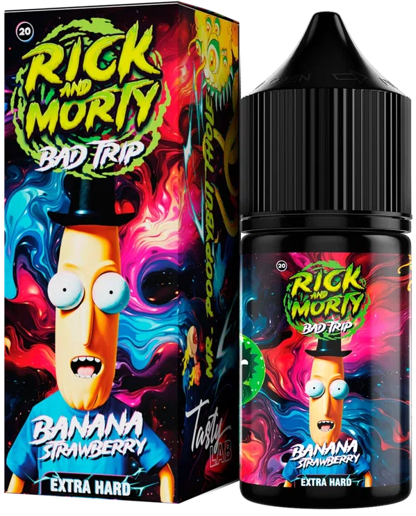 Клубника Банан 20мг Hard RICK AND MORTY BAD TRIP SALT 30мл Жидкость