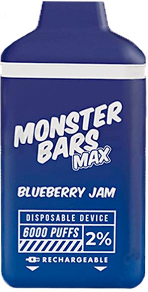 ЭСДН Monster Bars 6000 2% Blueberry Jam (Черничный джем)