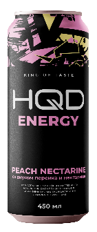 Энергетик "HQD", 0,45л, Ж/Б Peach Nectarine