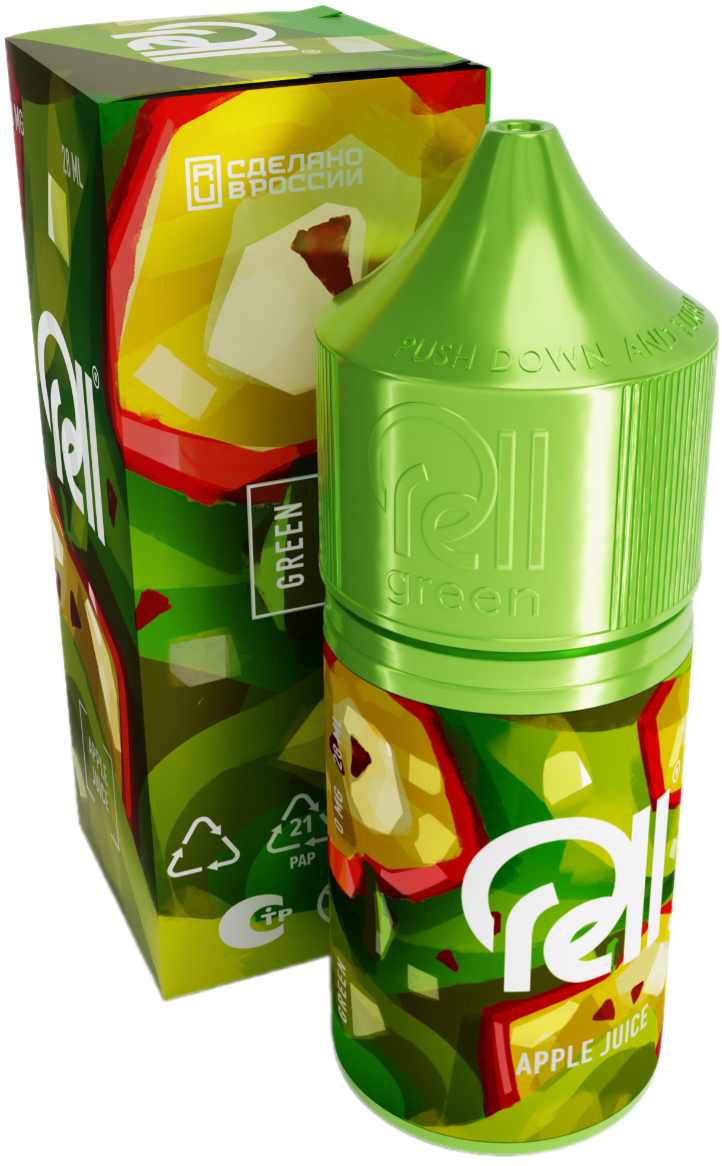 Apple juice 20мг RELL GREEN SALT 30мл Жидкость