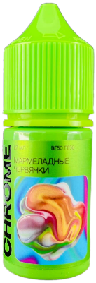 Жидкость для ЭСДН CHROME SOUR SALT 27мл 20мг Мармеладные Червячки