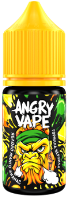 Жидкость для ЭСДН Angry Vape SALT 30мл 20мг Горилла Верзила (Яблоко с манго и ананасом) STRONG