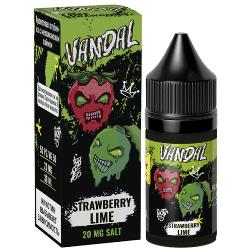 Жидкость для ЭСДН VANDAL OXID SALT 30мл 20мг Strawberry Lime