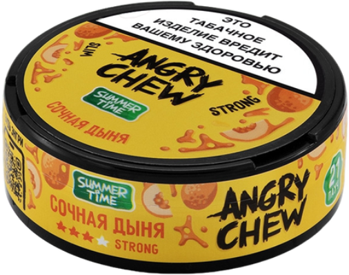 Жевательный табак ANGRY CHEW 12гр SLIM с ароматом сочной дыни STRONG М