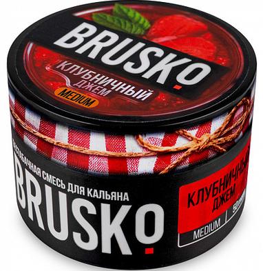 Бестабачная кальянная смесь BRUSKO 50гр. Клубничный джем Medium
