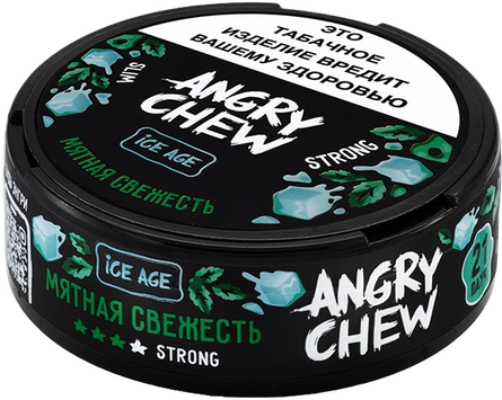 Жевательный табак ANGRY CHEW 12гр SLIM с ароматом мятной свежести STRONG М