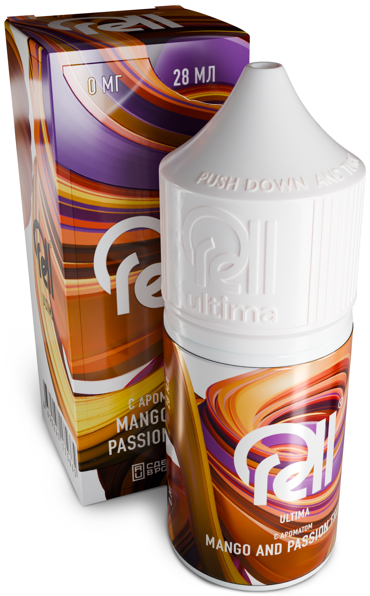 Жидкость для ЭСДН RELL ULTIMA 28мл 0мг Mango and Passion Fruit