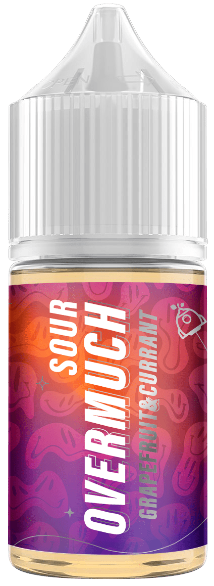 Жидкость для ЭСДН Overmuch Sour SALT 30мл 20мг Grapefruit Currant