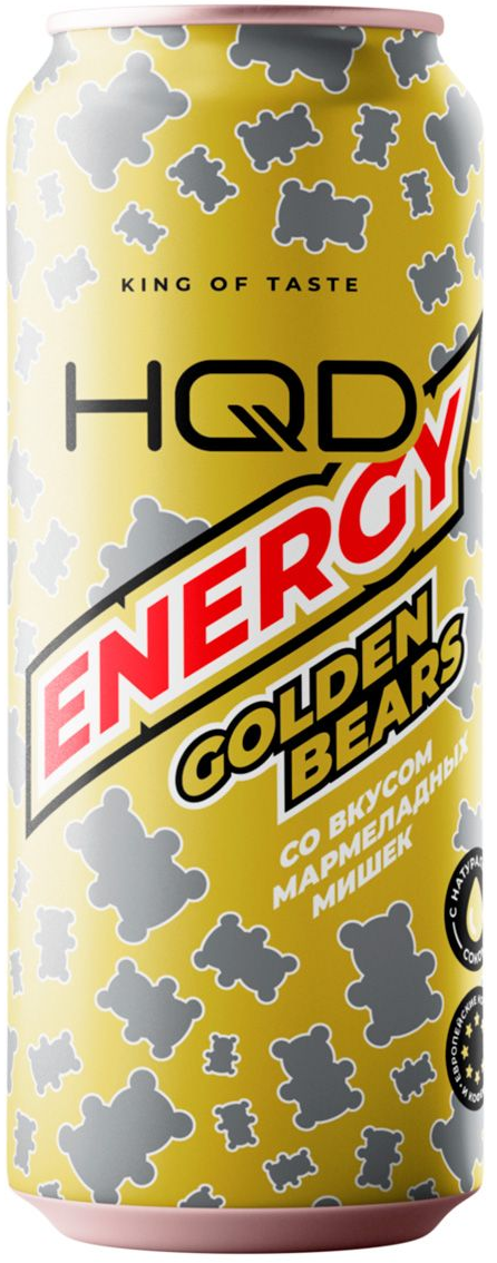 Энергетик "HQD", 0,45л, Ж/Б Golden Bears