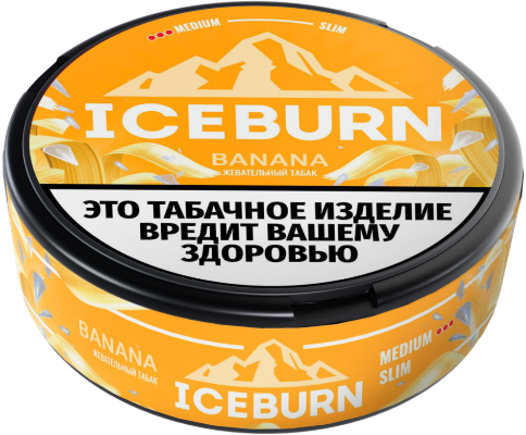 Жевательный табак ICEBURN 9,5гр SLIM Banana MEDIUM М