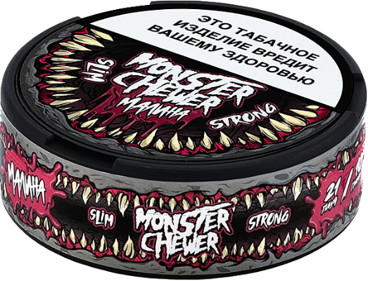Жевательный табак MONSTER CHEWER 10гр SLIM Малина STRONG М