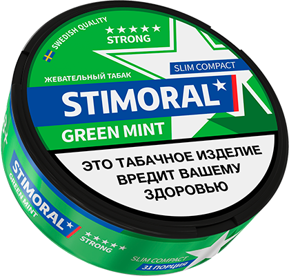 Жевательный табак STIMORAL SLIM COMPACT GREEN MINT