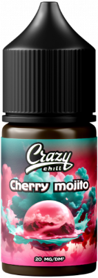 Жидкость для ЭСДН CRAZY CHILL SALT 3мл 20мг Вишнёвый мохито Hard
