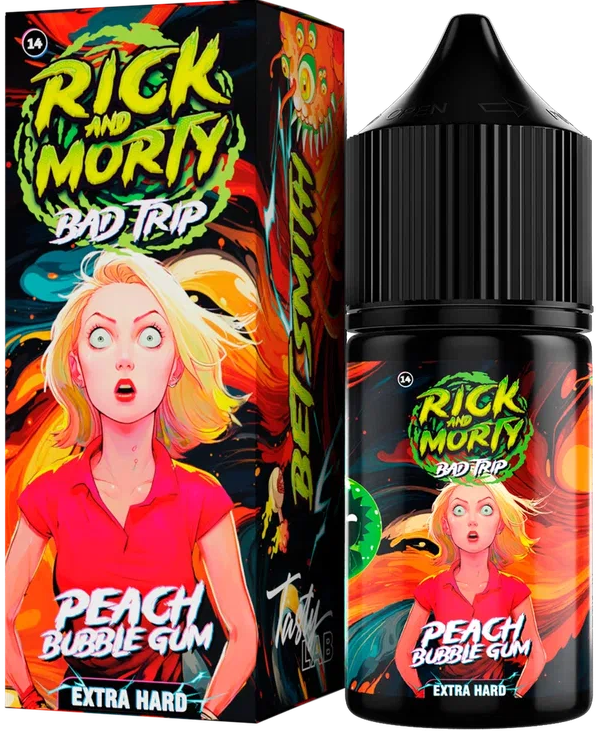 Персик Баблгам 20мг Hard RICK AND MORTY BAD TRIP SALT 30мл Жидкость