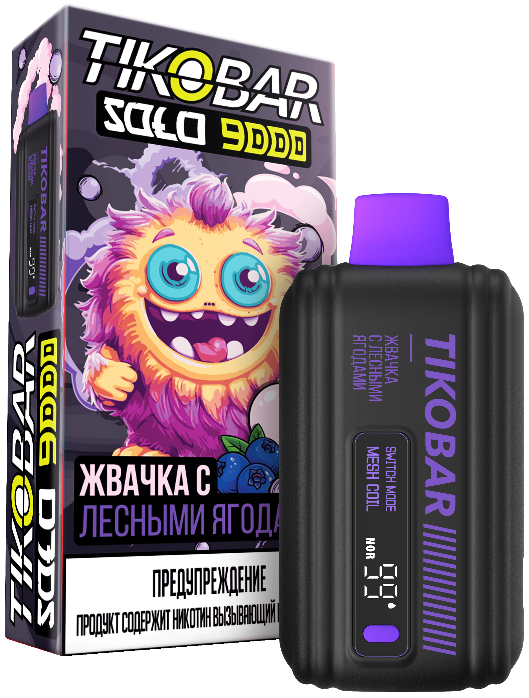 ЭСДН TIKOBAR 10000 2% Wild Berries Bubble Gum (Жвачка с Лесными Ягодами)