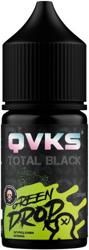 Ароматизатор для 30мл QVKS TOTAL BLACK KONSTRUKT Огурец Киви Бузина
