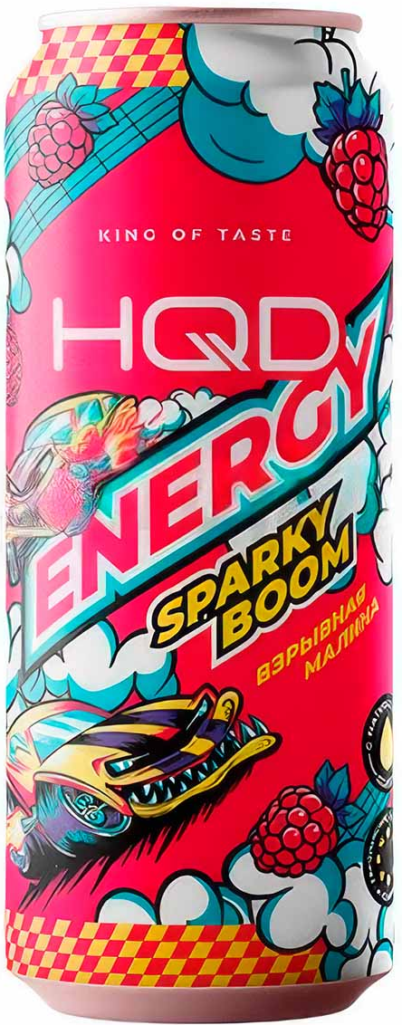 Энергетик "HQD", 0,45л, Ж/Б Sparky Boom
