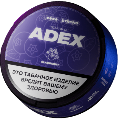 Жевательный табак ADEX SLIM 9гр. БЛЮБЕРРИ STRONG