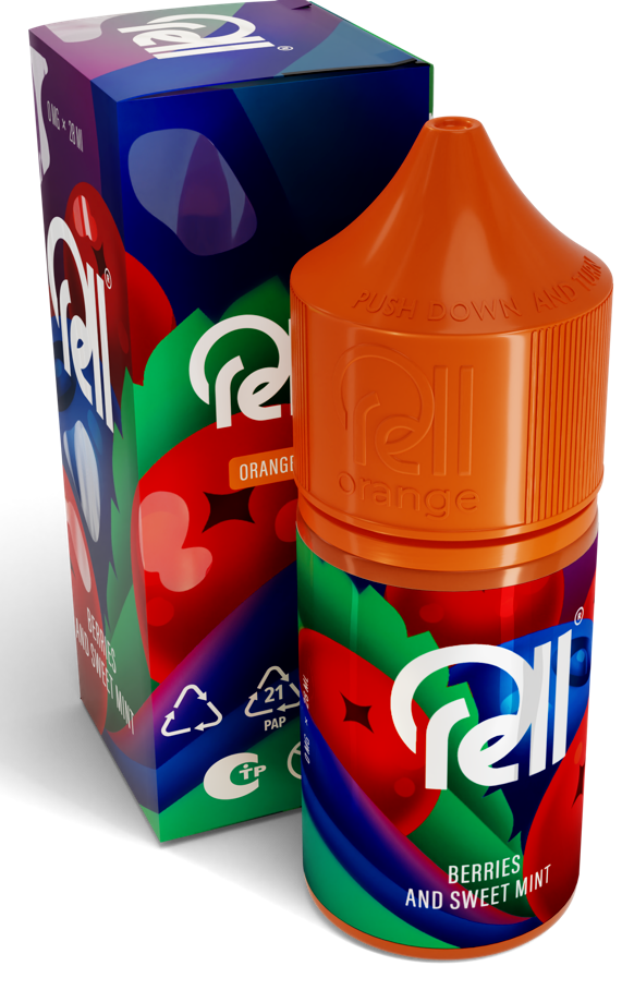 Жидкость для ЭСДН RELL ORANGE 28мл 0мг Berries and sweet mint